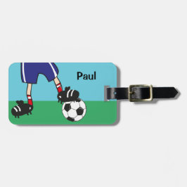 Gepersonaliseerde voetbal football speler bagagelabel