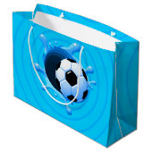 Gepersonaliseerde Voetbal grote geschenkzak Groot Cadeauzakje (Achterkant Gekanteld)