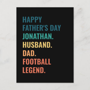 Gepersonaliseerde Voetbal Legende Vader Vaderdag Feestdagenkaart