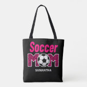 Gepersonaliseerde Voetbal Mama Custom Name Draagtas (Achterkant)