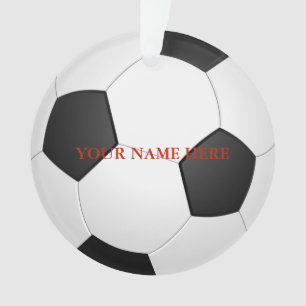 Gepersonaliseerde Voetbal Naam Kerstmis Ornament