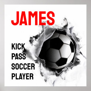 Gepersonaliseerde voetbal poster