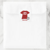 Gepersonaliseerde Voetbal Shirt Bladen van Sticker (Tas)