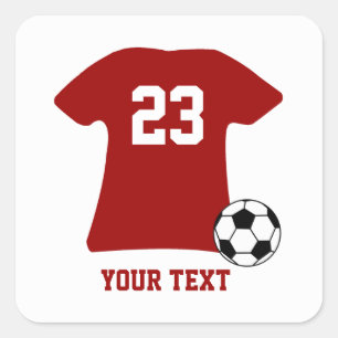 Gepersonaliseerde Voetbal Shirt Bladen van Sticker