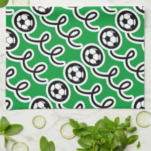 Gepersonaliseerde voetbalhanddoek het thema van theedoek