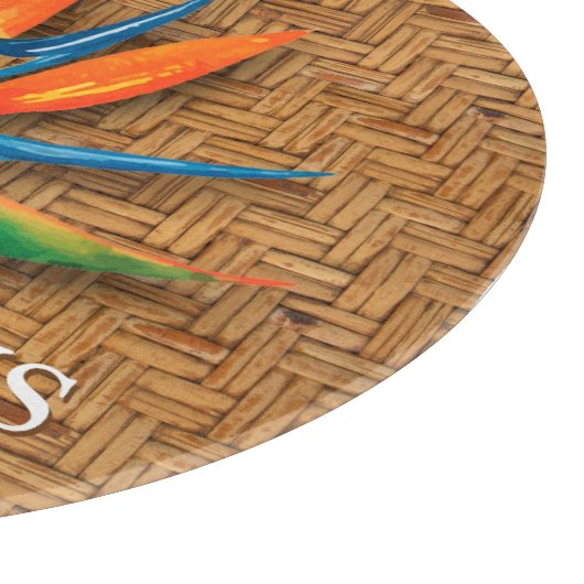 Gepersonaliseerde vogel van Paradise Woven Wicker Snijplank (Hoek)
