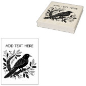 Gepersonaliseerde vogel - Wood Art Stamp Rubberstempel (Gestempeld)