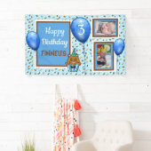 Gepersonaliseerde vogelbanner voor het blauw van d spandoek (Insitu)