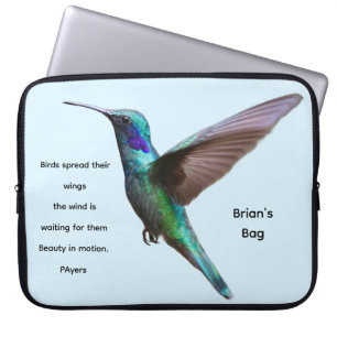 Gepersonaliseerde vogels spreiden hun vleugels... laptop sleeve