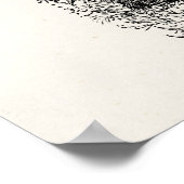  gepersonaliseerde vogelstand - Retro Lyrebird vog Poster (Hoek)