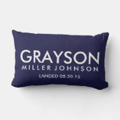 Gepersonaliseerde vogelvlucht - Lumbar Pillow Kussen (Achterkant)