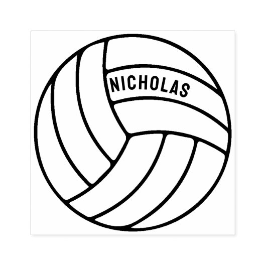 Gepersonaliseerde Volleybal Custom Naam Hout Art S Rubberstempel (Afrduk)