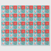 Gepersonaliseerde volleybal Kerstmis Cadeaupapier (Vlak)