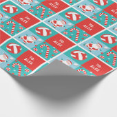 Gepersonaliseerde volleybal Kerstmis Cadeaupapier (Hoek)