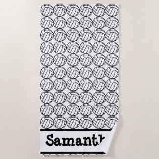 Gepersonaliseerde Volleybal Zwart Strandlaken