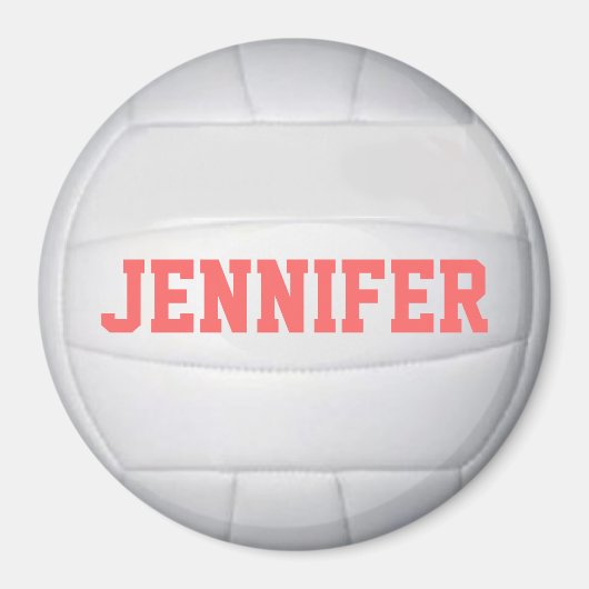 Gepersonaliseerde volleybalmagneet magneet (Voorkant)