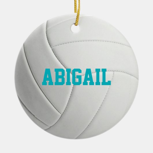 Gepersonaliseerde volleybalversiering keramisch ornament (Voorkant)