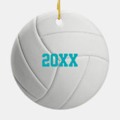 Gepersonaliseerde volleybalversiering keramisch ornament (Achterkant)