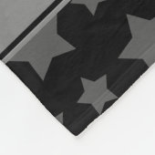 Gepersonaliseerde volleybalzwarte sterren fleece deken (Hoek)