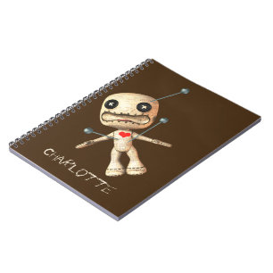 Gepersonaliseerde Voodoo Doll en Pins Notitieboek