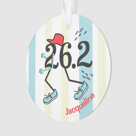 Gepersonaliseerde Voor Achter Grappige Agent 26.2 Ornament (voorkant)