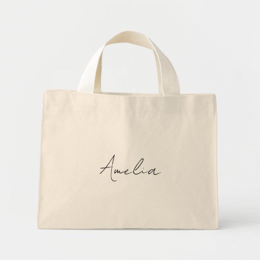 Gepersonaliseerde voorsteltassen, Strand Canvas ta Mini Tote Bag (Voorkant)