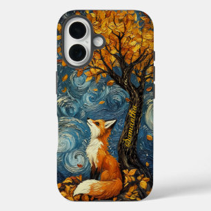 Gepersonaliseerde Vos en Mulberry Tree Van Gogh St iPhone 16 Hoesje