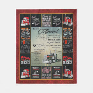 Gepersonaliseerde vrachtwagenchauffeur naar mijn V Fleece Deken