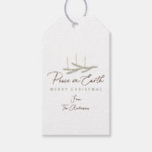 Gepersonaliseerde Vrede op Aarde Kerstmis Cadeaulabel (Voorkant)