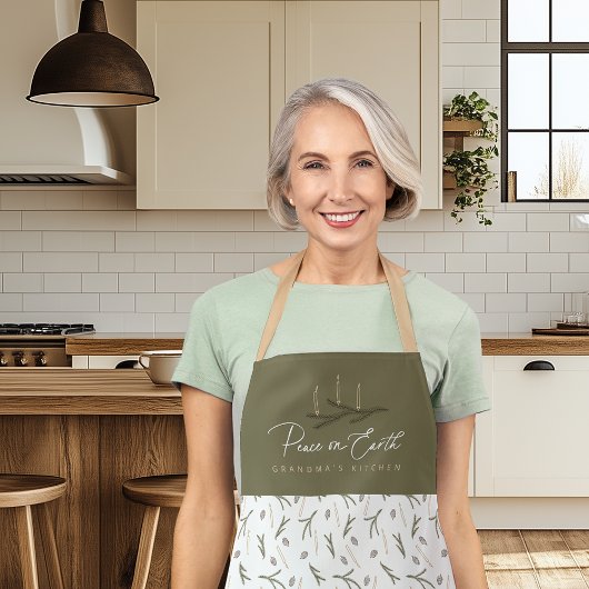 Gepersonaliseerde Vrede op Aarde Kerstmis Schort