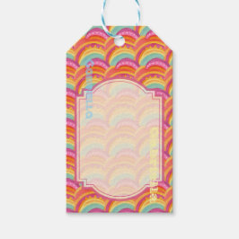 Gepersonaliseerde vreugdevolle Waterverf cadeau La Cadeaulabel