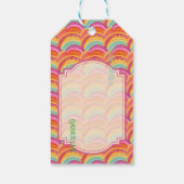 Gepersonaliseerde vreugdevolle Waterverf cadeau La Cadeaulabel (Achterkant)