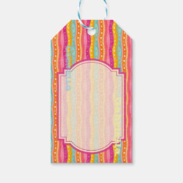 Gepersonaliseerde vreugdevolle Waterverf cadeau La Cadeaulabel