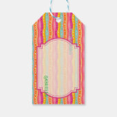 Gepersonaliseerde vreugdevolle Waterverf cadeau La Cadeaulabel (Achterkant)