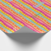 Gepersonaliseerde vreugdevolle Waterverf inpakpapi Cadeaupapier (Hoek)