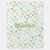 Gepersonaliseerde vreugdezaal Modern Teepee Patter Fleece Deken (Voorkant)