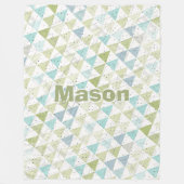 Gepersonaliseerde vreugdezaal Modern Teepee Patter Fleece Deken (Voorkant)