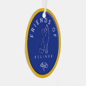 Gepersonaliseerde Vrienden van Felines Ornament (Voorkant Rechts)