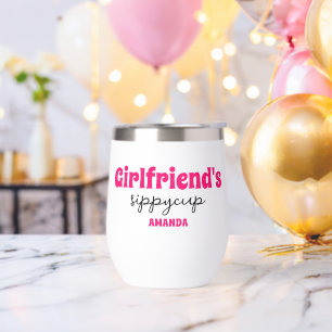Gepersonaliseerde Vriendinnen Sippy Cup Wijndroogt