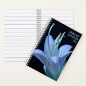 Gepersonaliseerde vriendschap Paarse bloem close-u Notitieboek (Binnen)