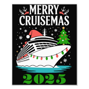 Gepersonaliseerde vrolijke Cruisemas cruiseschip f Foto Afdruk