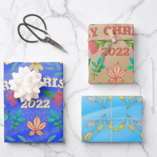 GEPERSONALISEERDE VROLIJKE KERST 20XX INPAKPAPIER VEL