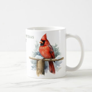 Gepersonaliseerde vrolijke kerst kardinaal koffiemok