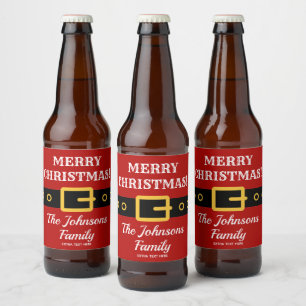 Gepersonaliseerde vrolijke Kerstmis Sinterklaas pa Bier Etiket