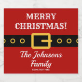 Gepersonaliseerde vrolijke Kerstmis Sinterklaas pa Bier Etiket (Enkel label)