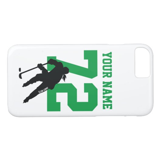 Gepersonaliseerde vrouwen Hockey Player Name Numbe Case-Mate iPhone Case (Achterkant (Horizontaal))