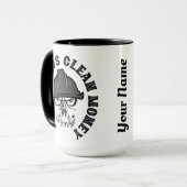 Gepersonaliseerde vuile handen schoon geld mok (Voorkant links)