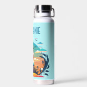 Gepersonaliseerde vuurtoren gloed waterfles (Achterkant)