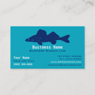 Gepersonaliseerde Walleye Visgids / Charter Visitekaartje