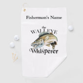 Gepersonaliseerde Walleye Whisperer Light Gevist h Golfhanddoek (Insitu)